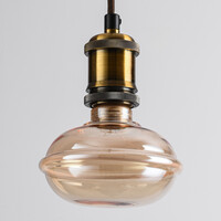 E27 UFO-filamentlampa LED dimbar, amber 4 watt, 13 cm