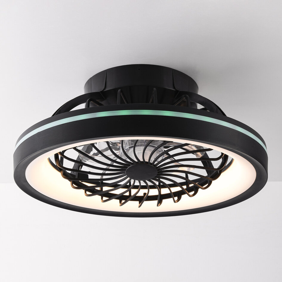 Smart takfläkt Flow med Tuya Smart-appen, RGB och justerbar färgtemperatur