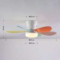 Takfläkt Swift - färgrik och med justerbar färgtemperatur
