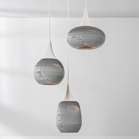 Pendellampa Zensa med tre lampor - vit kartong
