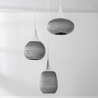 Pendellampa Zensa med tre lampor - vit kartong