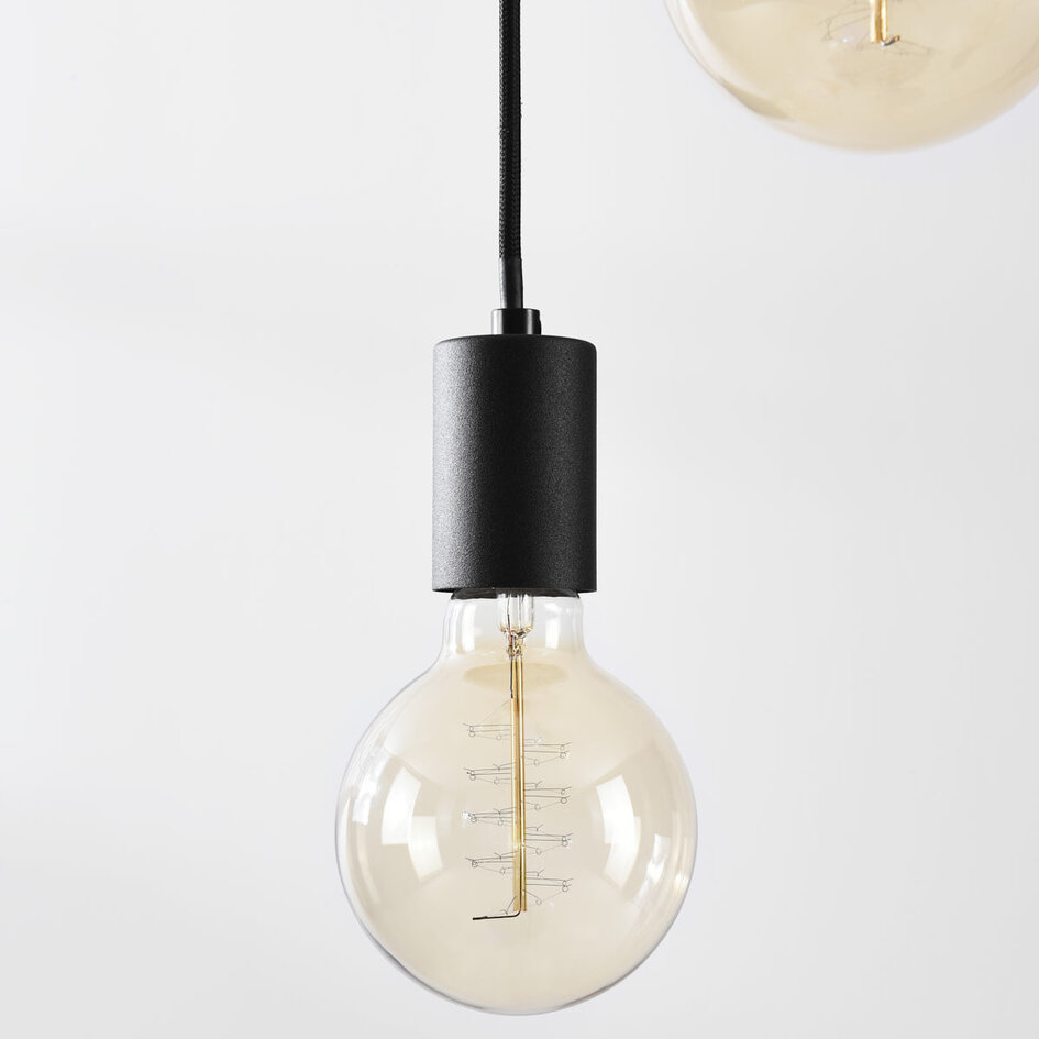 3-ljus modern sladdpendel Illumine - svart (exkl. E27 lampor)