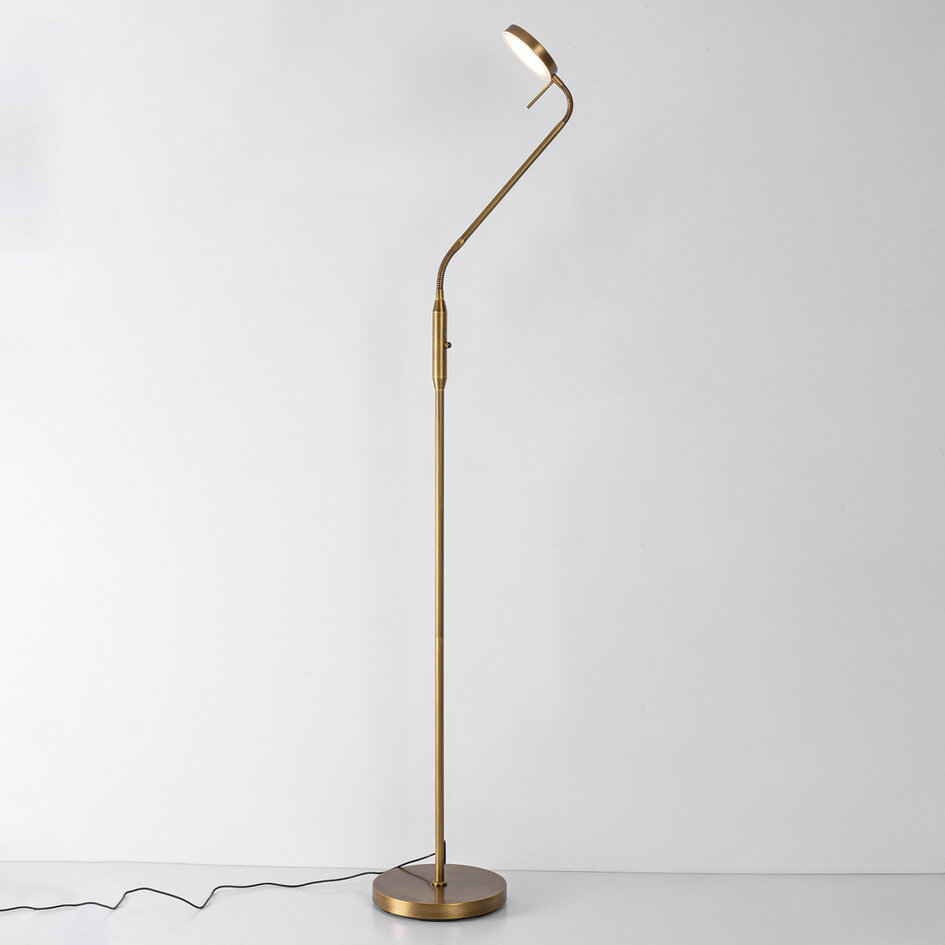 Golvlampa Lumina i brons med integrerade lysdioder