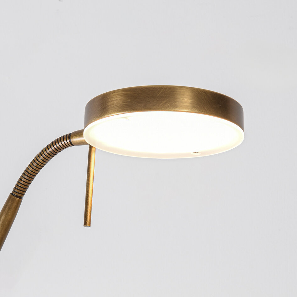 Golvlampa Lumina i brons med integrerade lysdioder