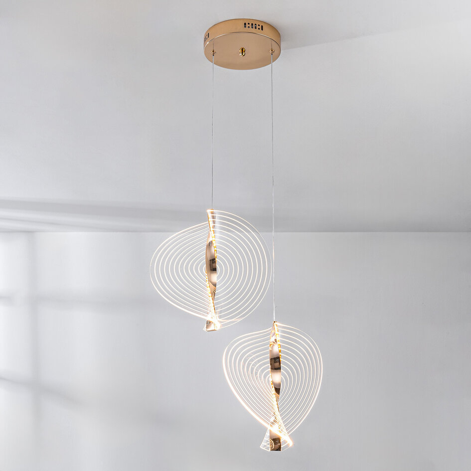 Pendellampa Luminex med 3-stegs dimbar LED - guld