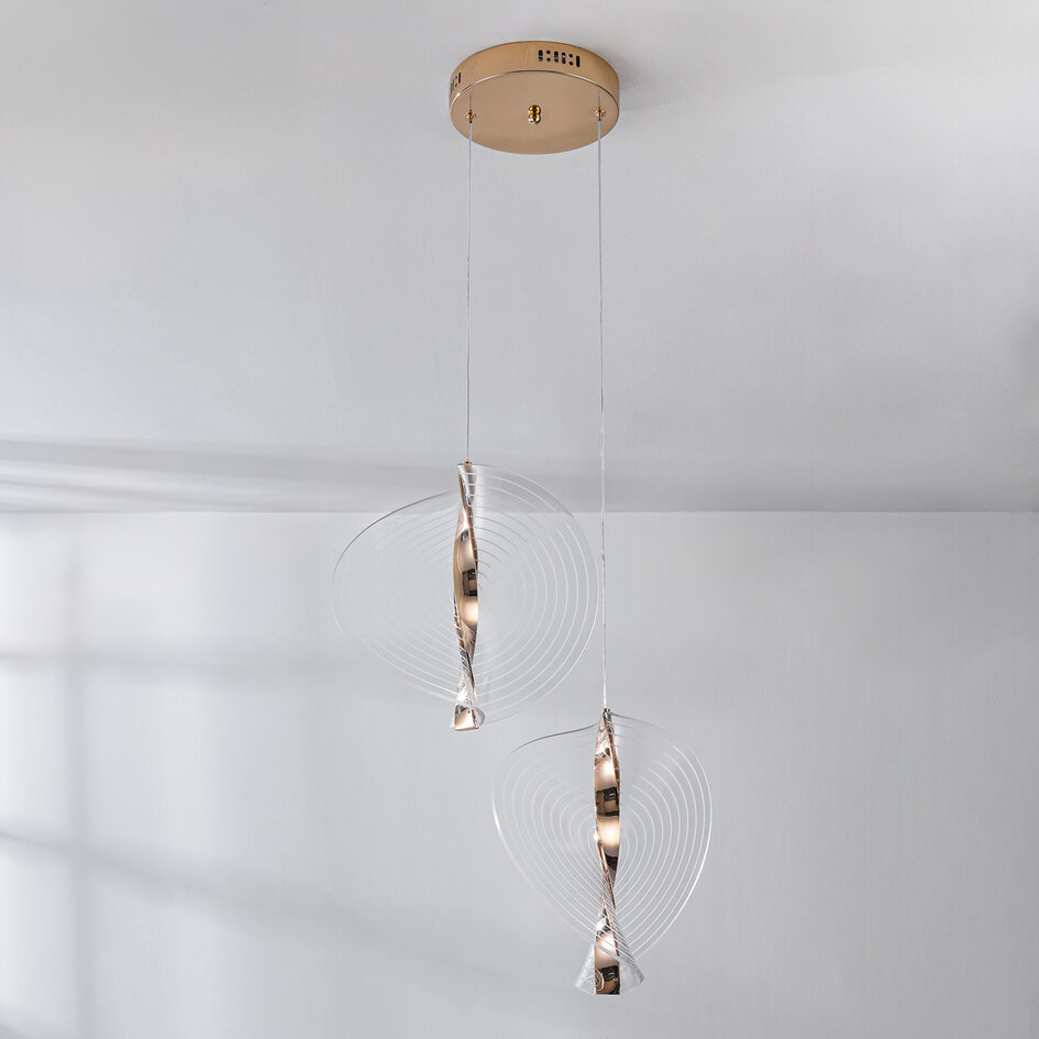Pendellampa Luminex med 3-stegs dimbar LED - guld