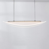 Designad pendellampa Flectra med 3-stegs dimbar LED och rutmönster - svart