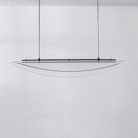Designad pendellampa Flectra med 3-stegs dimbar LED och rutmönster - svart