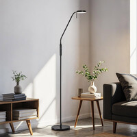 Golvlampa Lumina i svart med integrerade lysdioder