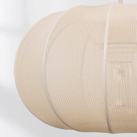 Pendellampa Canvas med fem lampor - beige tyg
