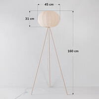 Golvlampa Twine i Japandistil