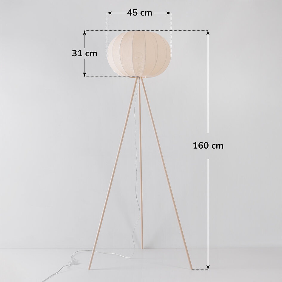 Golvlampa Twine i Japandistil