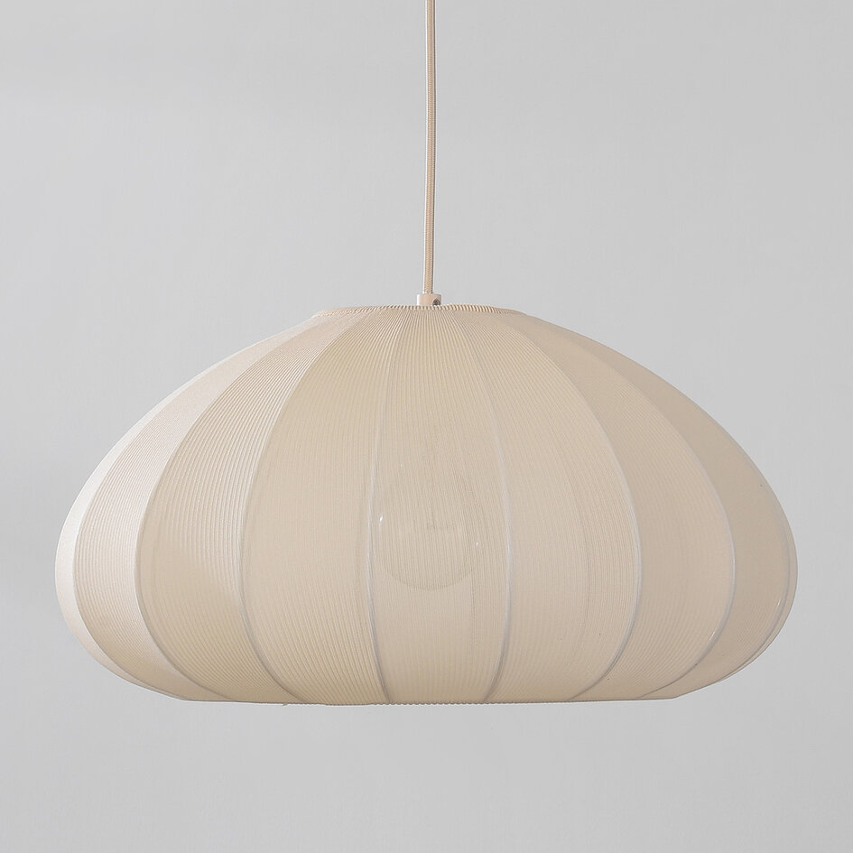 Pendellampa Mesh i tyg - beige