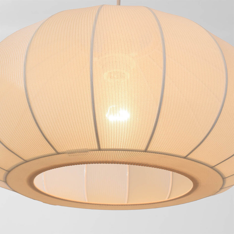 Pendellampa Mesh i tyg - beige