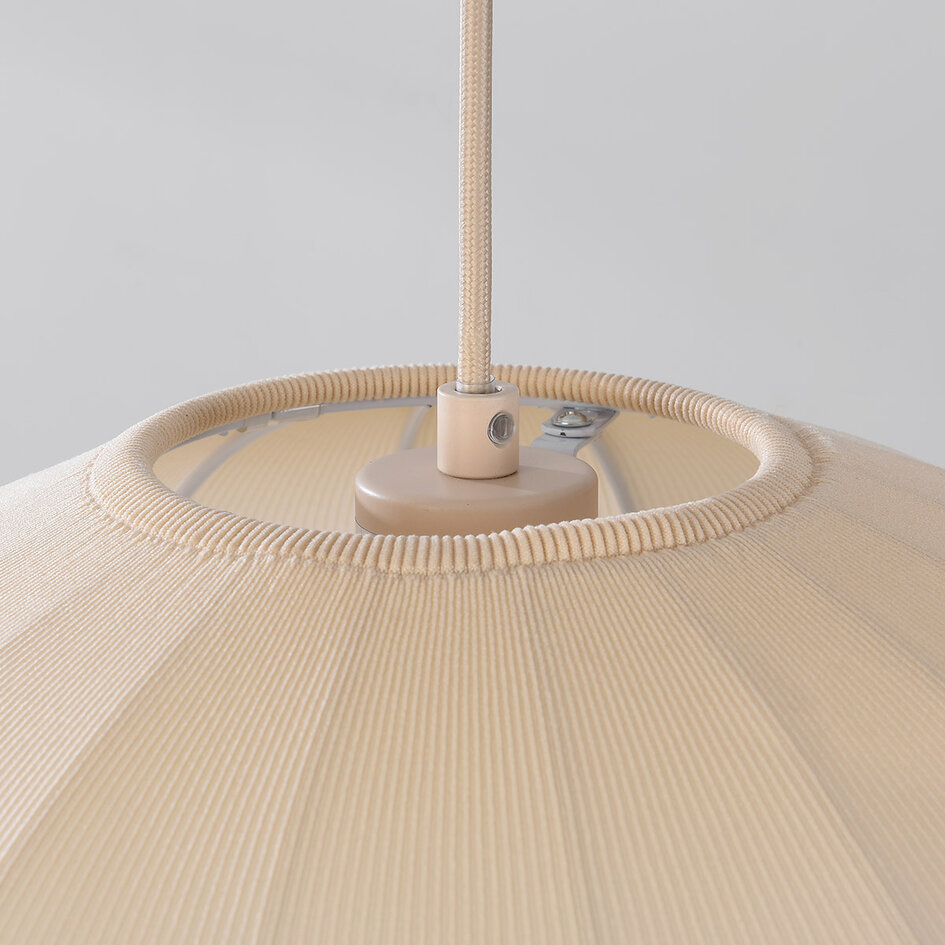 Pendellampa Mesh i tyg - beige