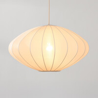 Japandi-pendellampa Veil med en lampa - beige