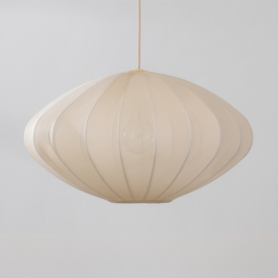 Japandi-pendellampa Veil med en lampa - beige