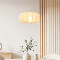 Pendellampa Cima i tyg - beige