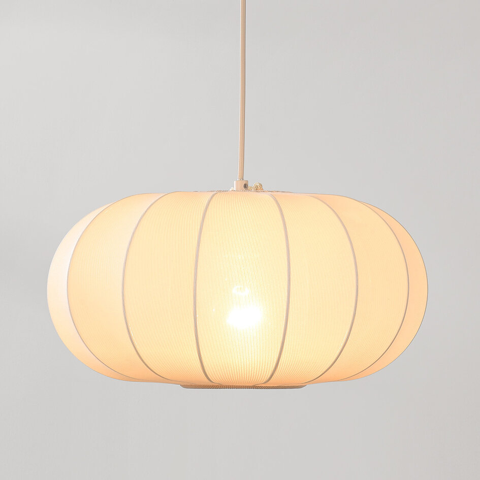 Pendellampa Cima i tyg - beige