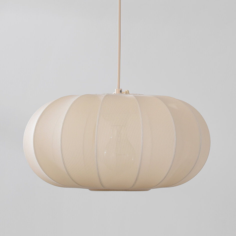 Pendellampa Cima i tyg - beige