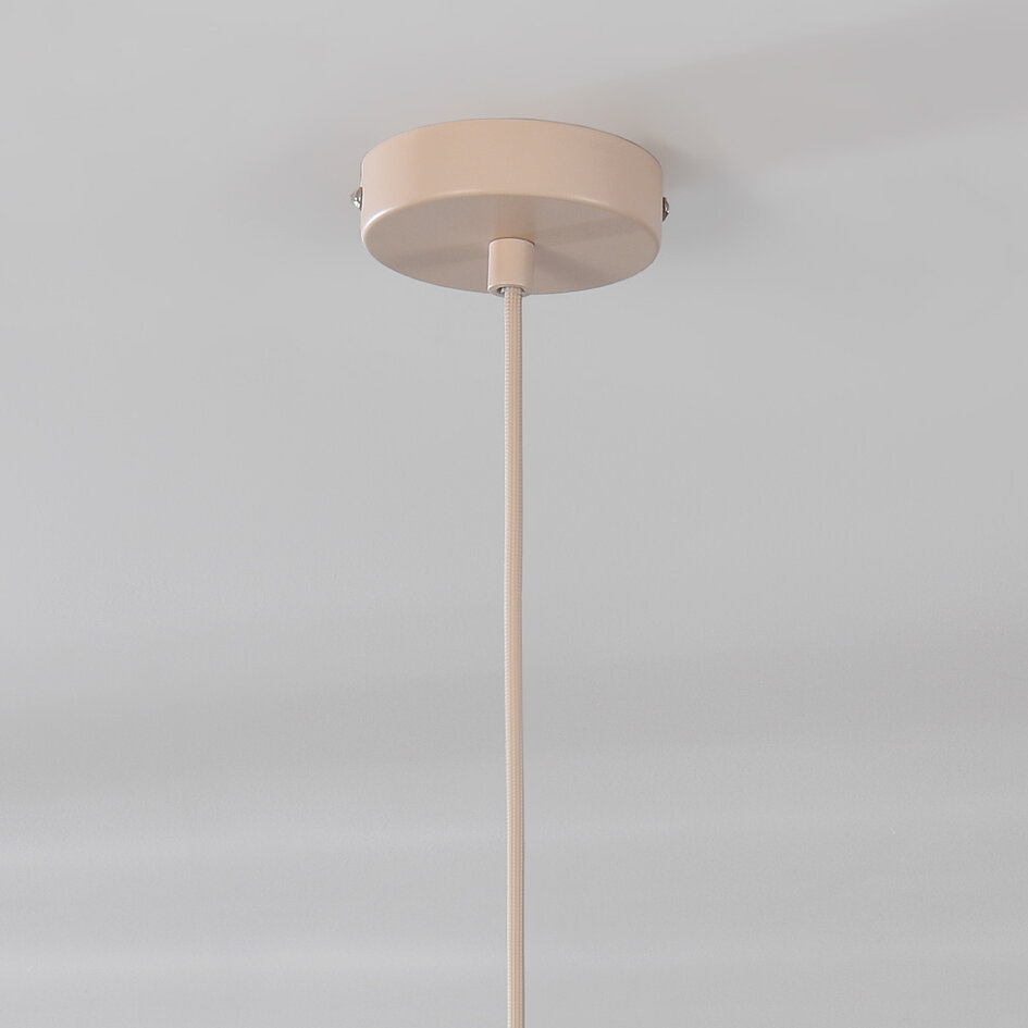 Pendellampa Cima i tyg - beige