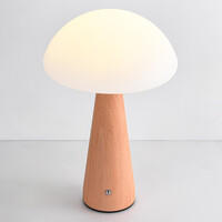 Uppladdningsbar bordslampa Mira med svampdesign, touchdimmer och integrerad LED