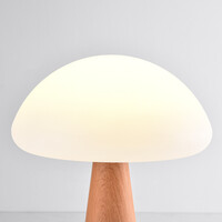 Uppladdningsbar bordslampa Mira med svampdesign, touchdimmer och integrerad LED