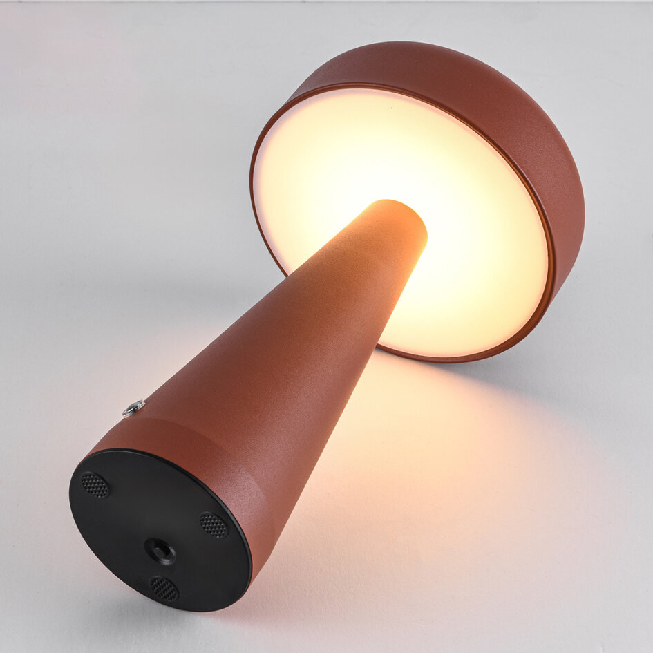 Uppladdningsbar bordslampa Soma med svampdesign, touchdimmer och integrerad LED