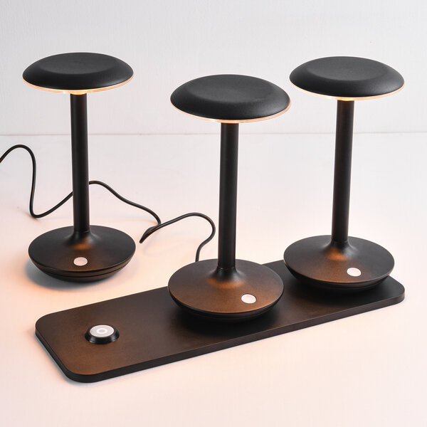 Set med 3 sladdlösa bordslampor Charge med laddstation - integrerad LED