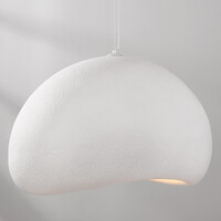 Wabi sabi-pendellampa Urban Stone med vitt stenmönster - 80 x 64 cm