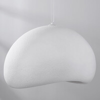 Wabi sabi-pendellampa Urban Stone med vitt stenmönster - 80 x 64 cm