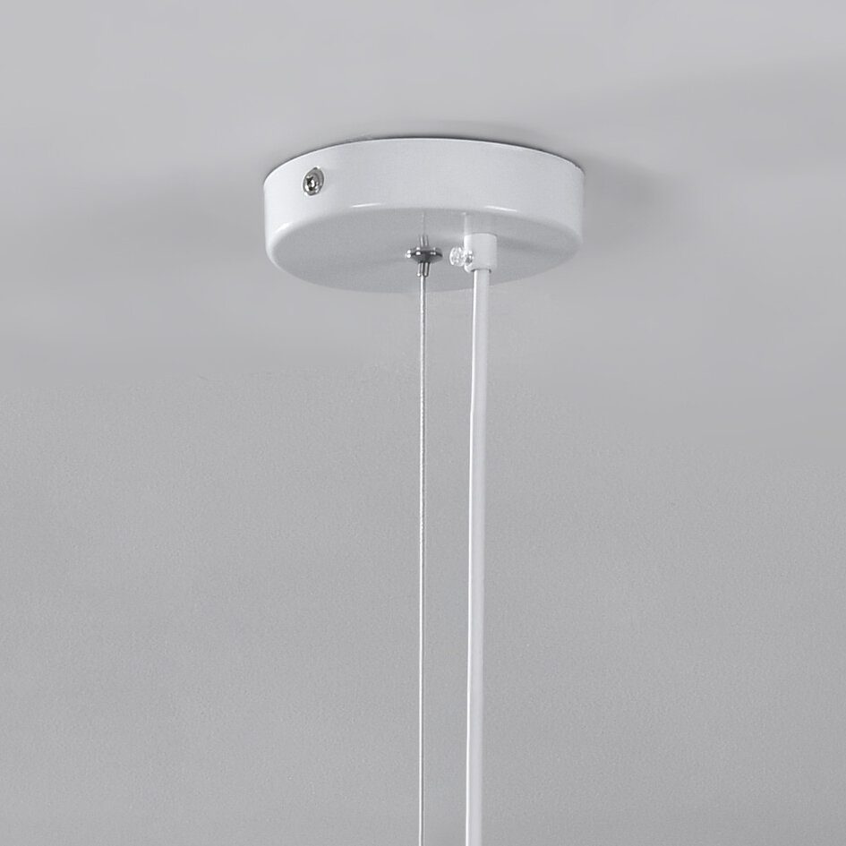 Wabi sabi-pendellampa Urban Stone med vitt stenmönster - 80 x 64 cm