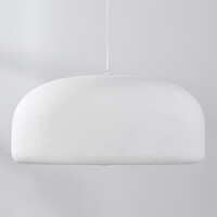 Wabi sabi-pendellampa Kaoru Ø60 cm med steneffekt - vit
