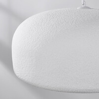 Wabi sabi-pendellampa Kaoru Ø60 cm med steneffekt - vit
