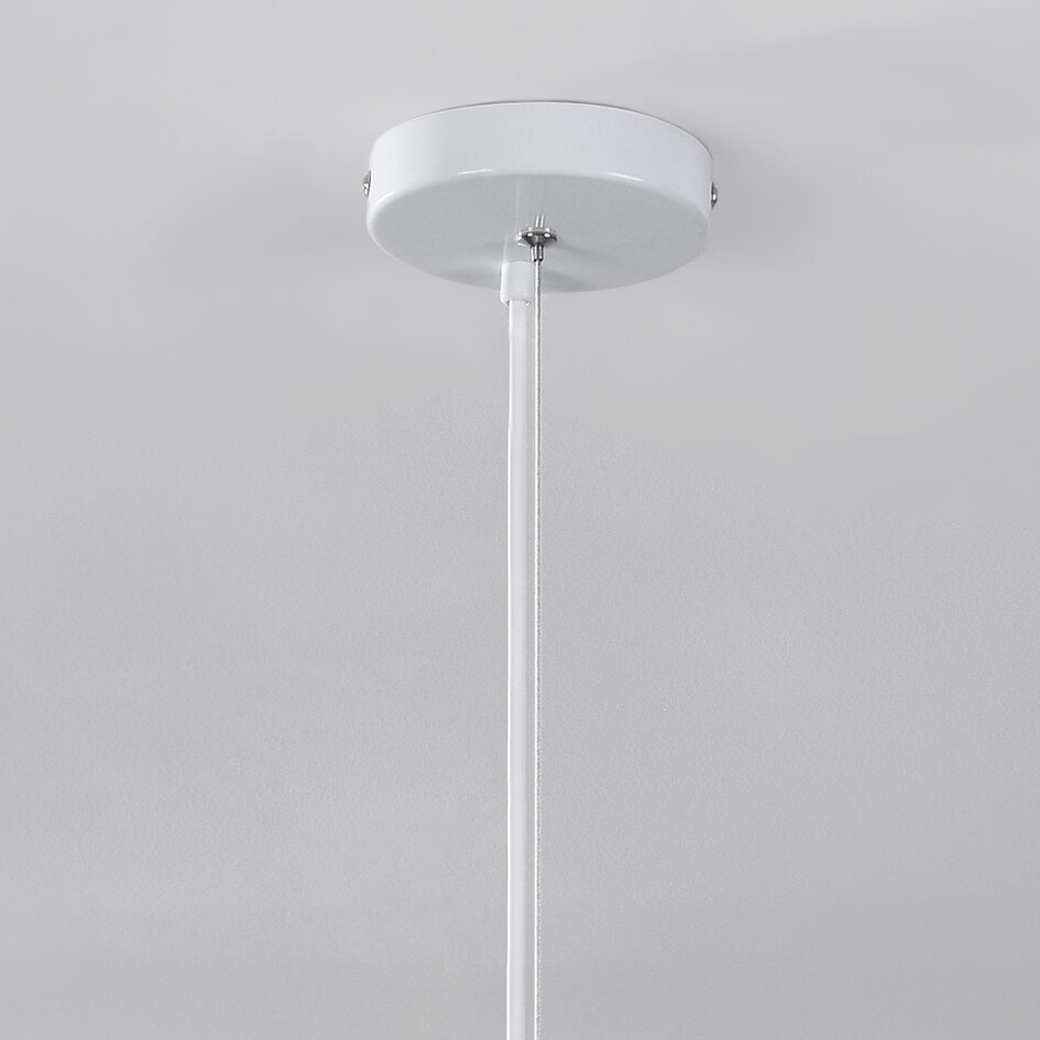 Wabi sabi-pendellampa Kaoru Ø60 cm med steneffekt - vit