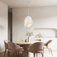 Wabi sabi-pendellampa Mori med vit steneffekt - 42 x 58 cm