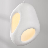 Wabi sabi-pendellampa Mori med vit steneffekt - 42 x 58 cm