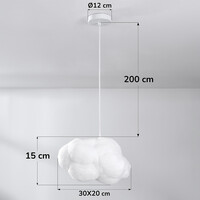 Pendellampa Kumo i molnform, liten - vit