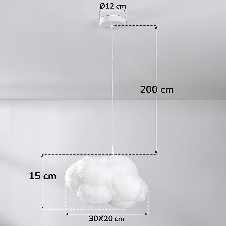 Pendellampa Kumo i molnform, liten - vit