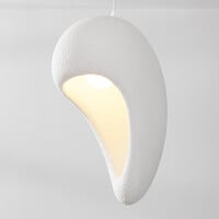 Wabi sabi-pendellampa Hana med vit steneffekt - Ø28 x 50 cm