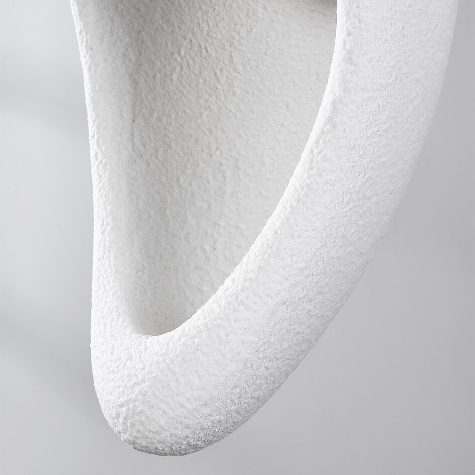 Wabi sabi-pendellampa Hana med vit steneffekt - Ø28 x 50 cm