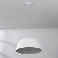 Wabi sabi-pendellampa Sabi med vit steneffekt - Ø40 cm