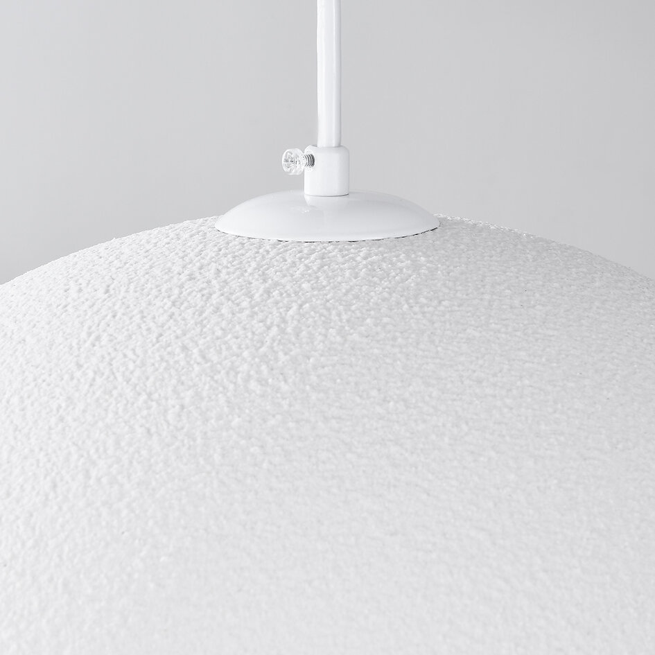 Wabi sabi-pendellampa Sabi med vit steneffekt - Ø40 cm