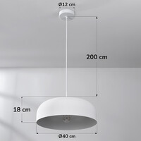 Wabi sabi-pendellampa Hinoto med vit steneffekt - Ø40 cm