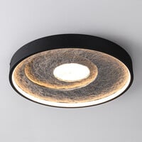 Modern taklampa Cercul i svart med grå steneffekt