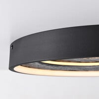 Modern taklampa Cercul i svart med grå steneffekt