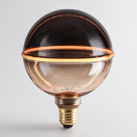 E27-filamentlampa LED dimbar, amber-rökfärgad 4 watt, 13 cm