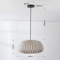 Pendellampa Linte - beige linne
