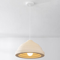 Wabi sabi-pendellampa Amai Ø40 cm - sandbeige