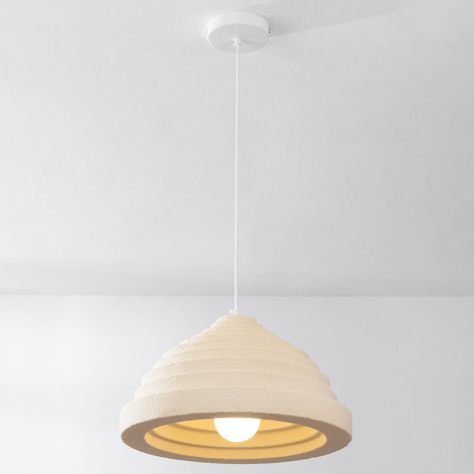 Wabi sabi-pendellampa Amai Ø40 cm - sandbeige